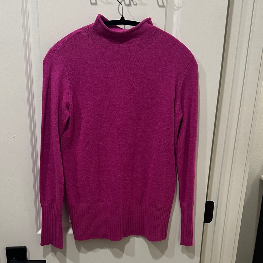 French Connection Fuchsia Mock Neck Sweater